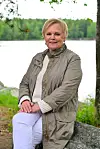 Katri Helena kuvattuna Valkeakosken kesäteatterilla Katri-musikaalin ensi-illassa.
