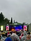 Martti Syrjä ja Eppu Normaali veivasivat hirveässä kelissä Lahden Mukkulassa.