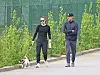 Jasmi Joensuun ja Markus Granlundin pesueen täydentää jackrussellinterrieri Keijo.
