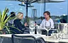 Vaatteista päätellen kaksikko oli liikenteessä rennolla meiningillä.