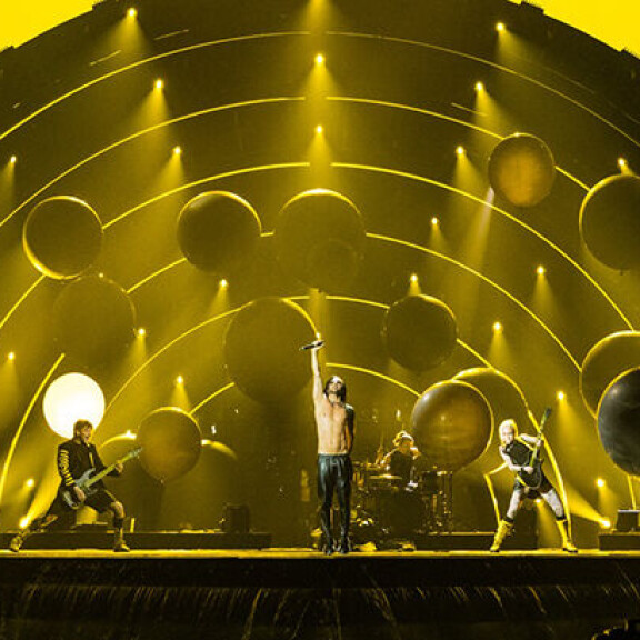 The Rasmus Euroviisujen harjoituksissa Torinossa. Eurovision Song Contest 2022 The Rasmus