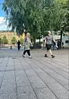 Sanna ja Matias olivat tulossa urheilemasta.