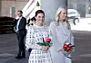 Victoria ja Mette-Marit yhdessä vierailulla Tukholman kulttuuritalolla vuonna 2022.