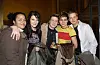 Idols-finalistit vuodelta 2003: Victoria Shuudifonya, Hanna Pakarinen, Jani Wickholm, Antti Tuisku ja Christian Forss