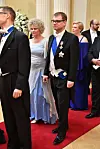 Juha Sipilä ja hänen vaimonsa Minna-Maaria Sipilä Linnan juhlissa vuonna 2016.