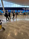 Tarja Halonen Helsinki-Vantaan lentoasemalla