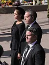 Prinsessa Madeleine ja Chris O'Neill hautajaissaattueessa.