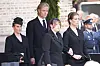 Kuvassa Marius ja prinsessa Märtha Louisen tyttäret, vasemmalta katsottuna Emma, Maud ja Leah.