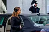 Kruununprinsessa Ingrid Alexandra saapui hautajaiskirkkoon autolla.