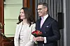 Suzanne Innes-Stubb ja Alexander Stubb pitävät Espanjan kuningasparille seuraa heidän vierailunsa aikana.