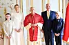 Paavi vieraili Monacossa maaliskuuta 2026, jolloin sekä ruhtinatar Charlene että ruhtinatar Gabriella käyttivät privilège du blancia.