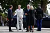 Ranskan presidentti Emmanuel Macron ja hänen puolisonsa Brigitte Macron ottavat vastaan ​​Monacon ruhtinatar Charlenen ja ruhtinas Albert II:n näiden saapuessa osallistumaan ”Euroopan juurilla rauhan ja yhtenäisyyden puolesta” -nimiseen tilaisuuteen Robert Schuman -kongressikeskuksessa Metzissä Ranskassa 28. syyskuuta 2026. Paavi saapui Metziin nelipäiväisen Ranskan-vierailunsa viimeisenä päivänä. EPA/BENOIT TESSIER / POOL MAXPPP OUT