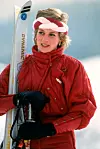 Prinsessa Diana Sveitsissa hiihtomuotia esittelemässä vuonna 1986.