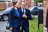 Kruununprinsessa Victoria ja prinssi Daniel vierailulla Tukholman oikeuslääketieteellisessä vuonna 2023.