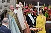 Prinsessa Ineksen kastetilaisuus vuonna 2025. Kuvassa oikealla ylpeät vanhemmat, prinssi Carl Philip ja prinsessa Sofia.