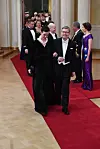 Maarit Feldt-Ranta ja Vesa Kallionpää Linnan juhlissa joulukuussa 2017.
