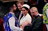 Harry, Meghan ja ex- prinssi Andrew Westminster Abbeyn jumalanpalveluksessa vuonna 2018.