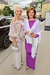 Eva ja kuningatar Silvia perinteisissä hyväntekeväisyyspippaloissa Salzburgissa muutama vuosi sitten.