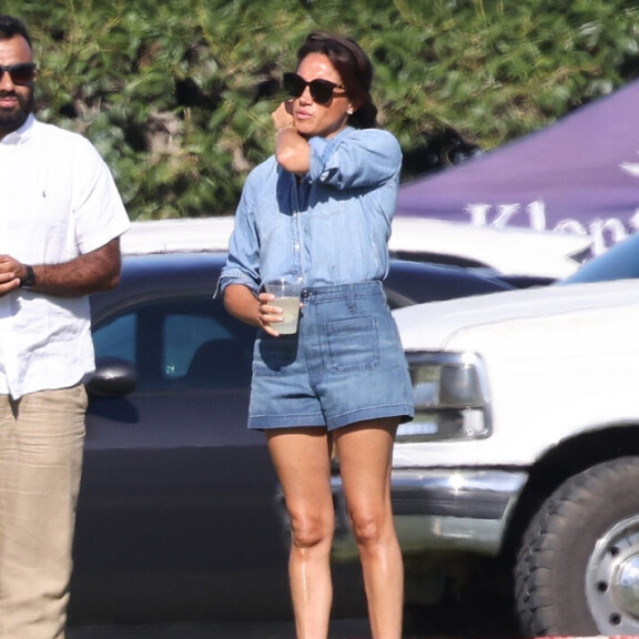 Meghan on tuttu näky kentän laidalla puolisonsa poolomatseissa. Sussexin herttuatar Meghan