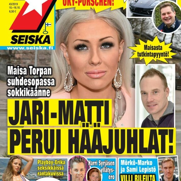 Kokkikaunottareen yhdistetyllä Jari-Matti Latvalalla ollut epäonnea rakkaudessa Jari-Matti Latvala ja Maisa Torppa.