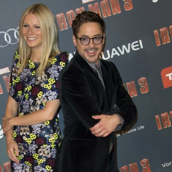 Gwyneth ja vastanäyttelijä Robert Downey Jr. Iron Man 3 -elokuvan ensi-illassa vuonna 2013. Gwyneth Paltrow ja Robert Downey Jr.