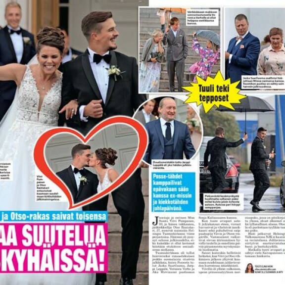 SEISKA 35/2021 Viivi Pumpanen ja Otso Rantakari avioituivat heinäkuussa 2021. SEISKA 35/2021 Viivi Pumpanen ja Otso Rantakari avioituivat heinäkuussa 2021.