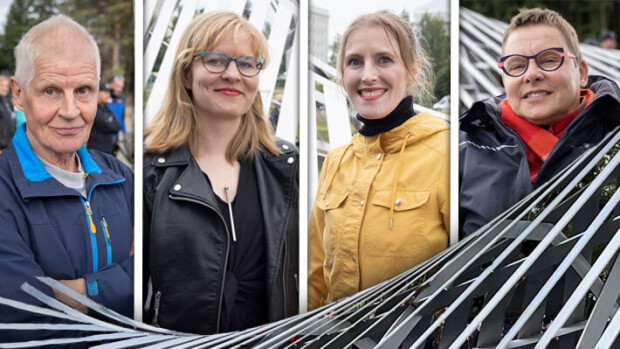Jyväskyläläiset jyrähtivät! Tätä mieltä kansalaiset oikeasti ovat Matti Nykäsen muistomerkistä: ”On vähän pureskeltavaa” Emppu Otsala, Kaisa Halmemies, Hanna Männikkölahti & Terhi Pulli.