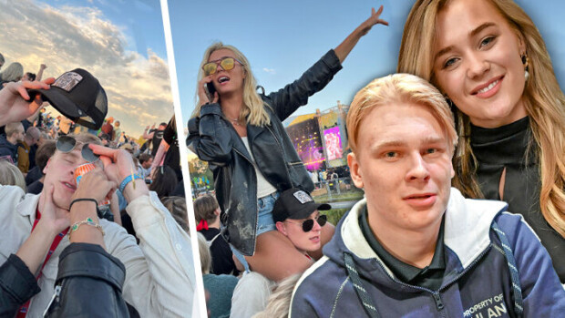 Viinakita auki! NHL-tähti Kaapo Kakko biletti villisti Salkkarit-kaunotar Julia Korpisen kanssa - hurjat kuvat! Kaapo Kakko ja Julia Korpinen