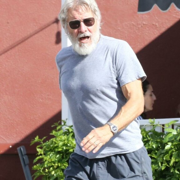 Mies on muuttunut vuosien varrella melkoisesti. Vuonna 2017 näyttelijällä oli parta. Harrison Ford