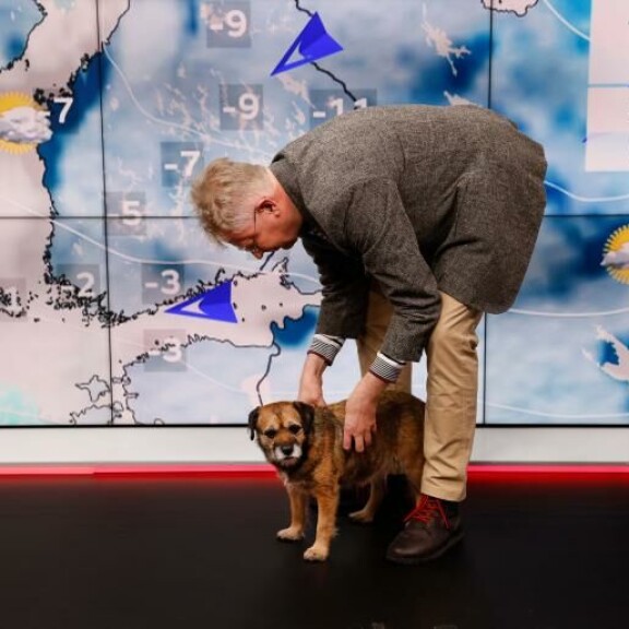 Pekan kanssa esiintyvä Sini on säälähetysten piristys. Pekka Pouta