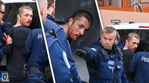 Dramaattiset kuvat ja video Stefan Thermanin kiinniotosta: verinen Stefu taltutettiin kuuden poliisin voimin - ei herkille! Stefan Therman