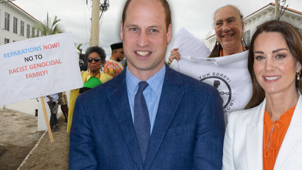 Cambridgen herttuaparin painajaismainen Karibian-matka - mielenosoituksia, kaunaa ja katkeruutta Cambridgen herttuapari William ja Catherine