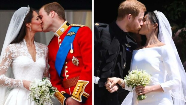 Noloja etikettimokia! Näin julkkikset ovat törttöilleet kuninkaallisissa häissä - muistatko David ja Victoria Beckhamin möhläykset? herttuatar catherine, prinssi William, prinssi Harry, herttuatar Meghan