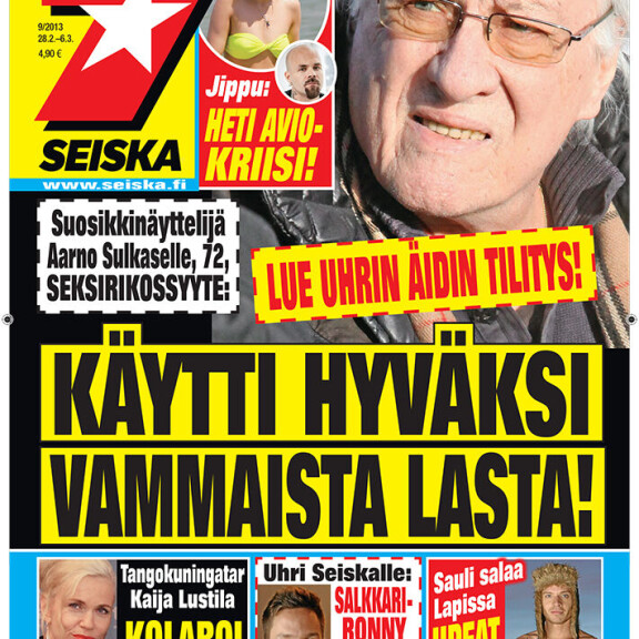 SEISKA 9/2013 Seksirikoskohusta uutisoitiin Seiskassa yhdeksän vuotta sitten. aarno sulkanen
