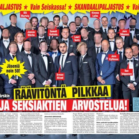 SEISKA 19/2017 Räjäytimme uutispommin keväällä 2017, kun paljastimme julkkismiesten kohutun Sisäpiiri-viestiryhmän. SEISKA 19/2017 Räjäytimme uutispommin keväällä 2017, kun paljastimme julkkismiesten kohutun Sisäpiiri-viestiryhmän.