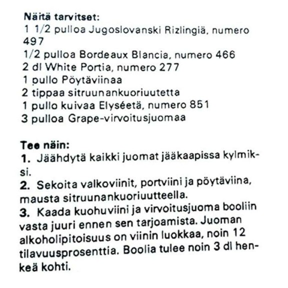 Tässä on Linnan juhlien boolin resepti - nämä ainekset veivät Teuvo Hakkaraiseltakin jalat alta! Linnan booli -resepti