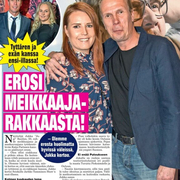 SEISKA 46/2019 Jukka kertoi Seiskalle syksyllä 2019 olevansa jälleen sinkku. Hän seurusteli ex-rakkaansa kanssa viisi vuotta. SEISKA 46/2019 Jukka kertoi Seiskalle viime syksynä olevansa jälleen sinkku. Hän seurusteli ex-rakkaansa kanssa viisi vuotta.