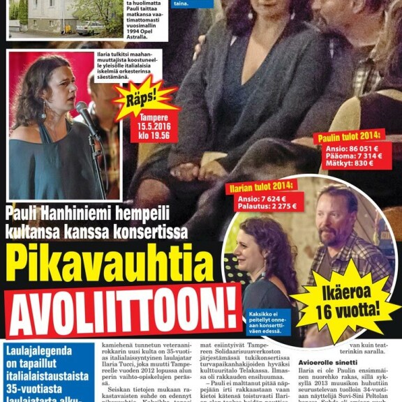 SEISKA 20/2016 Keväällä viisi vuotta sitten kerrottiin italorakkauden syttymisestä. Suhde hiipui hiljalleen. Parilla on yhteinen lapsi. SEISKA 20/2016 Keväällä viisi vuotta sitten kerrottiin italorakkauden syttymisestä. Suhde hiipui hiljalleen. Parilla on yhteinen lapsi.