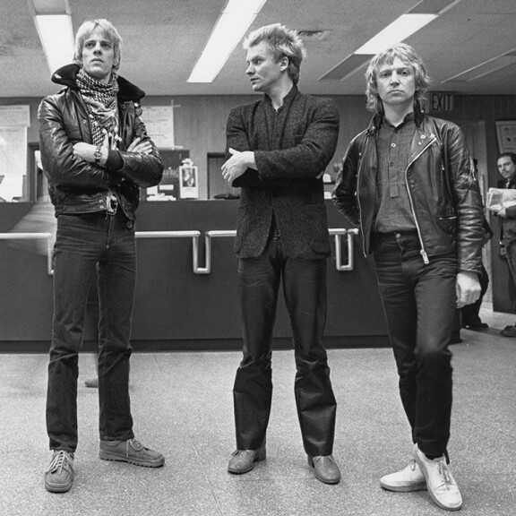 The Police -yhtyeen jäseniä uransa alkuvuosina 1970-luvulla. The Police