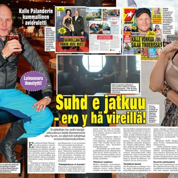 SEISKA 16/2021 Seiska kertoi Palanderien kummallisesta avioruletista viime huhtikuussa. SEISKA 16/2021 Seiska kertoi Palanderien kummallisesta avioruletista viime huhtikuussa.