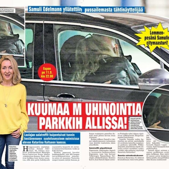 SEISKA 43/2020 Seiskan paparazzi ikuisti suukottelevan Samuli Edelmannin lokakuussa 2020. SEISKA 43/2020 Seiskan paparazzi ikuisti suukottelevan Samuli Edelmannin lokakuussa 2020.
