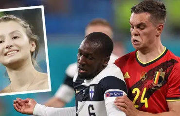 Vähäpukeinen kaunotar keskeytti tempauksellaan Huuhkajien ratkaisupelin EM-kisoissa: tätä paljasta pintaa et nähnyt tv:ssä – katso kuvat!