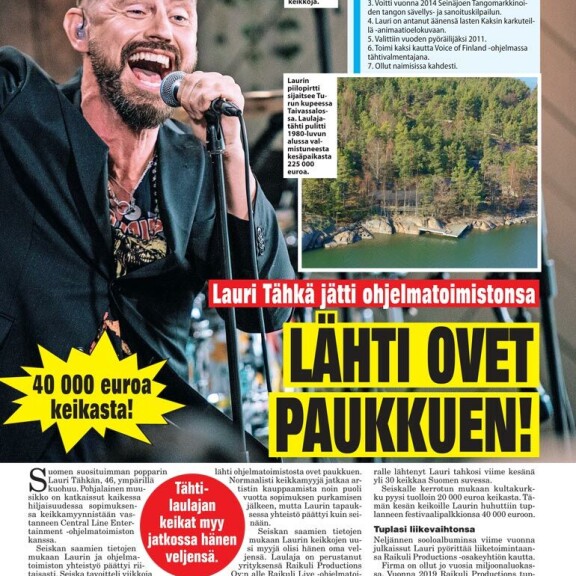 SEISKA 26/2020 Vuosi sitten paljastettiin Seiskassa Lauri Tähkän jättäneen ohjelmatoimistonsa ovet paukkuen. SEISKA 26/2020 Vuosi sitten paljastettiin Seiskassa Lauri Tähkän jättäneen ohjelmatoimistonsa ovet paukkuen.