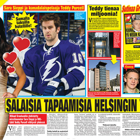 Seiska paljasti Saran ja NHL-miljonääri Teddyn sutinat vain viikkoa ennen kuin Mikael Granlund torjui torniolaismissin Helsingin yössä. Sara ei jäänyt surkuttelemaan Miken perään, vaan säntäsi oitis Seiskan bikinikuvauksiin Turkkiin. Vuosi oli 2012.