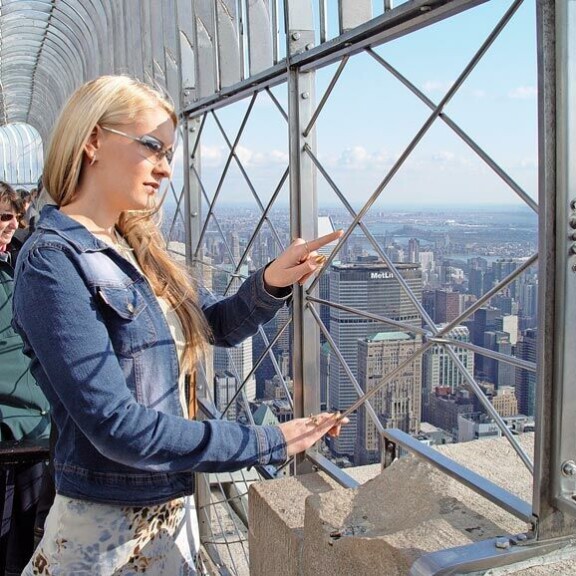 Empire State Buildingin huipulta avautuvat näkymät saivat Heidin haukkomaan henkeään. Empire State Buildingin huipulta avautuvat näkymät saivat Heidin haukkomaan henkeään.
