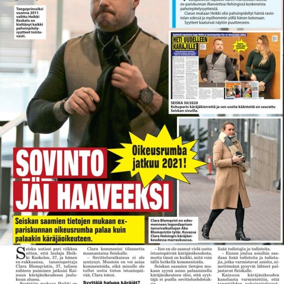 SEISKA 53/2020 Heikki vapautettiin joulukuussa laittomasta uhkauksesta ja pahoinpitelystä nostetuista syytteistä. SEISKA 53/2020 Heikki vapautettiin joulukuussa laittomasta uhkauksesta ja pahoinpitelystä nostetuista syytteistä.