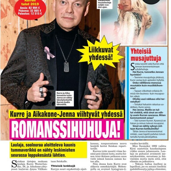 SEISKA 49/2020 Romanssihuhuista kerrottiin Seiskassa jo marraskuussa. SEISKA 49/2020 Romanssihuhuista kerrottiin Seiskassa jo marraskuussa.