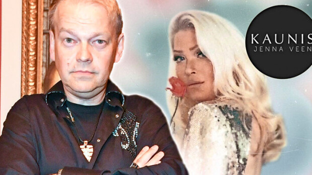 Romanssihuhuja! Leskeksi jäänyt Kurre Westerlund ja nuori laulajakaunotar viihtyvät yhdessä! Kurre Westerlund ja Jenna Välikangas.