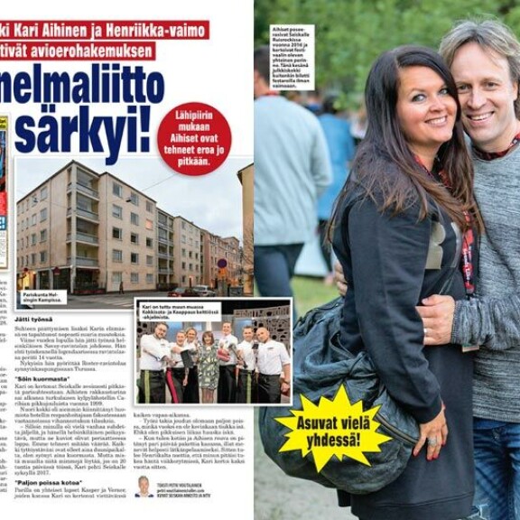 SEISKA 31/2019 Henriikka ja Kari Aihisen vuosi sitten päättynyt suhde oli alkanut vuonna 1999 työpaikkaromanssina. SEISKA 31/2019 Henriikka ja Kari Aihisen vuosi sitten päättynyt suhde oli alkanut vuonna 1999 työpaikkaromanssina.