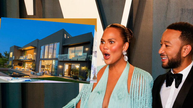 Superjulkkispariskunta Chrissy Teigen ja John Legend myyvät ökykartanoaan – modernin Beverly Hills lukaalin saa hieman yli 20 miljoonalla! chrissy teigen ja john legend
